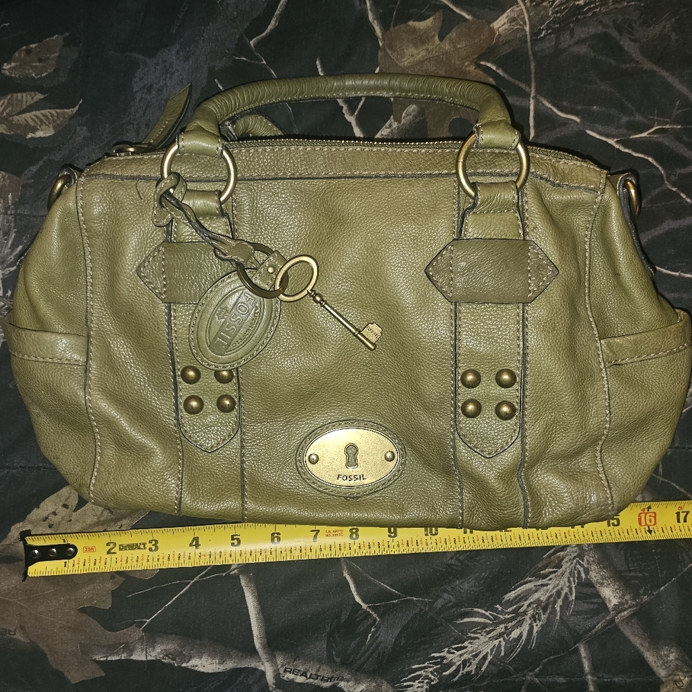 Fossil Women's Soft Olive Leather Bag - Picture 6 of 7